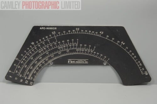 Nikon Apo-Nikkor Acti Lens Scale for Process Lenses. Graded: EXC [#10117]