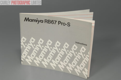 Mamiya RB67 Pro-S Medium Format Camera Manual. Graded: EXC+ [#10272]