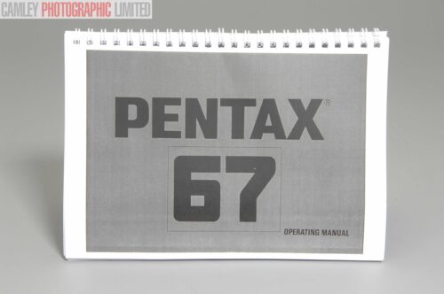 Pentax 67 Photocopied and Bound Instruction Manual. Graded: LN- [#10308]