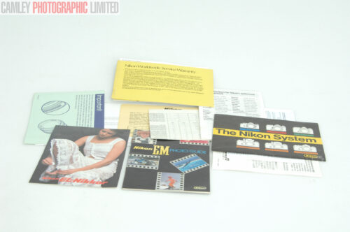 Nikon Camera Warranty Slips Brochures and Instructions. Graded: EXC+ [#9554]