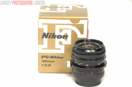 Nikon PC-Nikkor f2.8 35mm Lens. Perfect and boxed. Graded: LN [#9910]