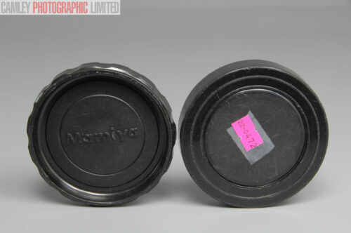 Mamiya RB67 Medium Format Body Cap and Lens Cap (a pair). Graded: EXC- [#10472]