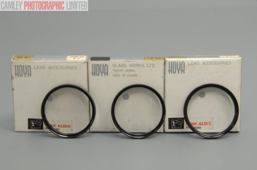 Hoya 49mm +1 +2 +3 Close-up Lenses Filters. Boxed & Cases. Graded: EXC+ [#10504]