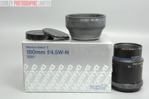 Mamiya Z RZ67 180mm f4.5 Lens. Boxed & Pristine (21044). Graded: EXC+ [#10459]