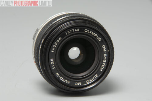 Olympus Zuiko MC Auto-W f2.8 28mm OM Wide Lens. Graded: EXC+ [#10523]