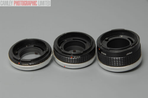 Set of Canon FD Extension Rings 31mm 21mm 13mm. Graded: EXC [#10880]